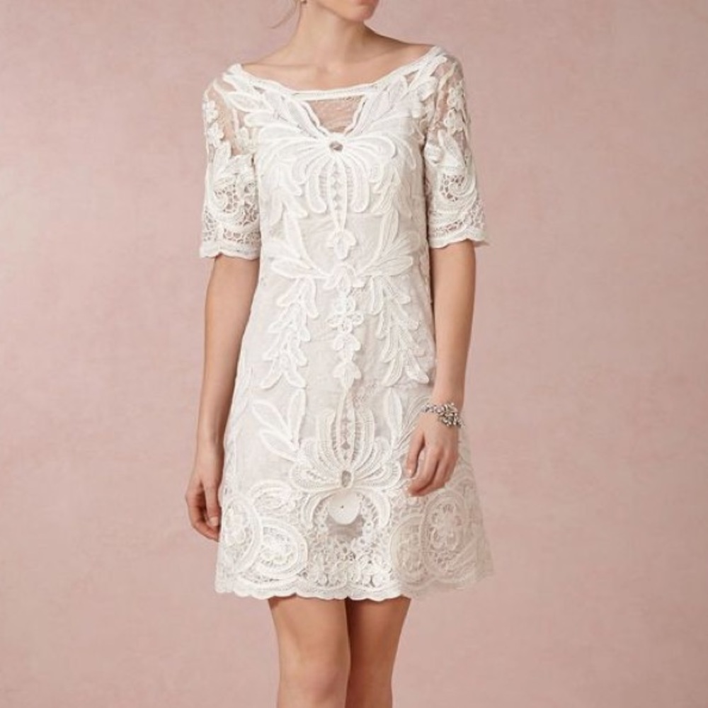 Anthropologie BHLDN lace bridal dress